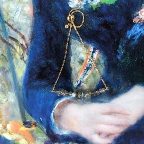 Raw Rutilated Quartz Gold Handmade bracelet NWT - Picture 4 of 9